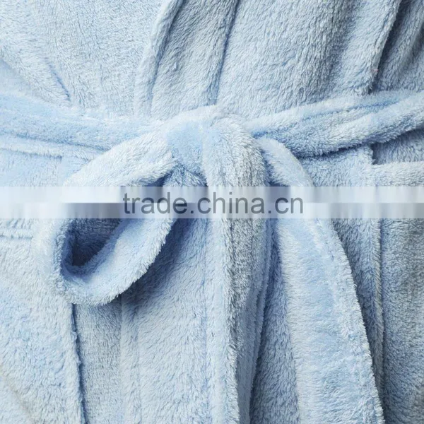 Super Soft Waterproof Microfiber Coral Fleece Bathrobe photo-4