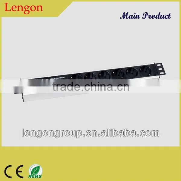 6ways German Type Socket With Light Switch and Suge Protection ,filter Protection