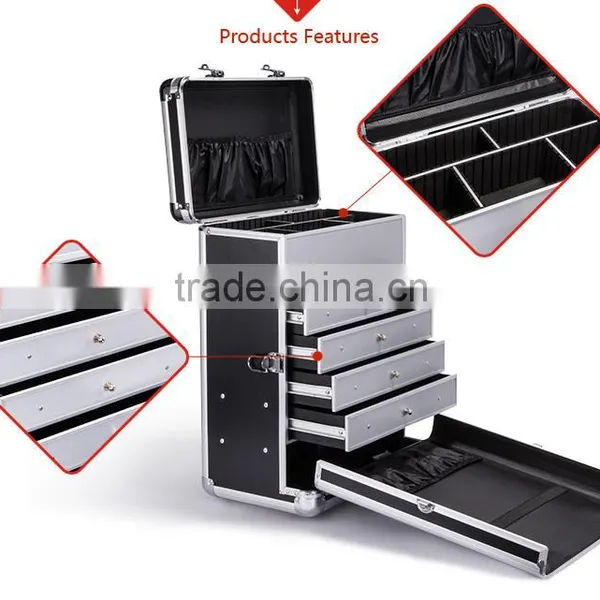 Guangzhou Sunrise Wholesale Rolling Aluminum Makeup Metal Storage Case photo-4