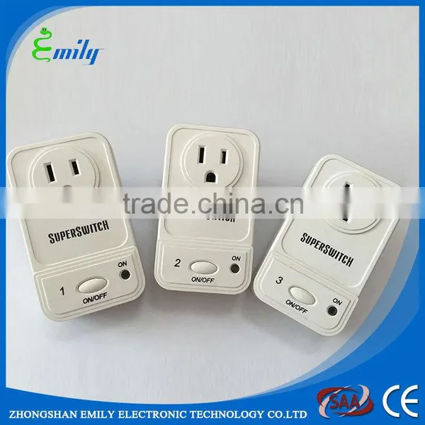 Red LED light wireless remote control socket