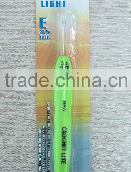 Crochet Lite Crochet Hooks, Size E/3.5mm, Bright Green