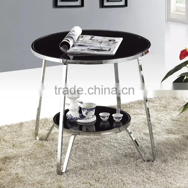 Foshan Shunde Modern Living Room Save Space Bent Glass Nest Coffee Table photo-4