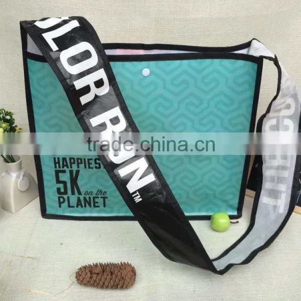 Recycled Cool Sling Bag Button Closure New Design School Bag