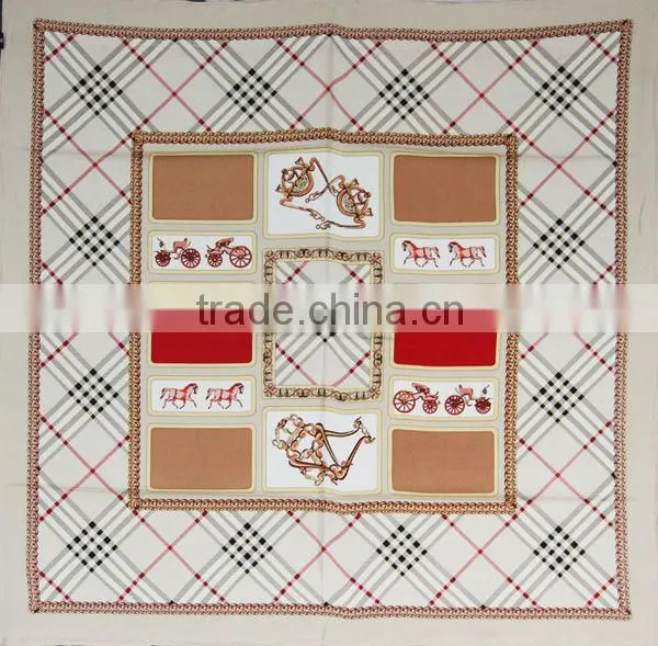 100%Silk Printed Scarf 5types of Colors