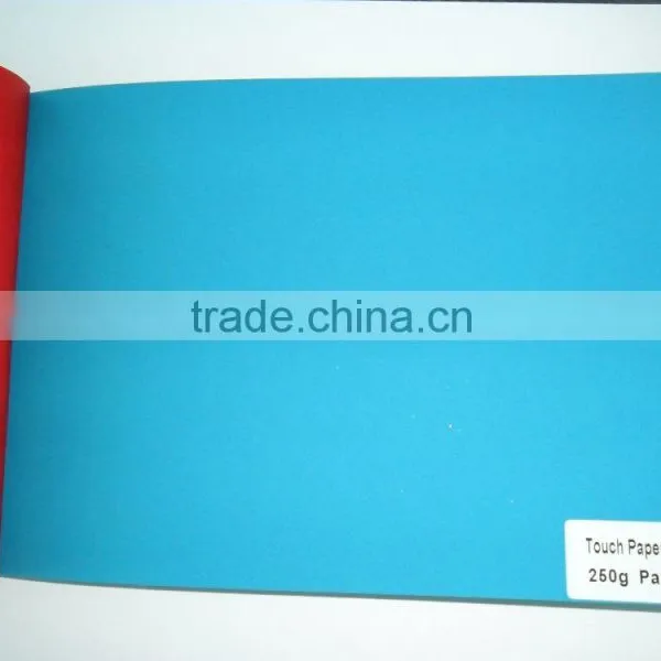 Smooth Surface Coating Blue Paper Roll Soft Touch Wrapping Paper