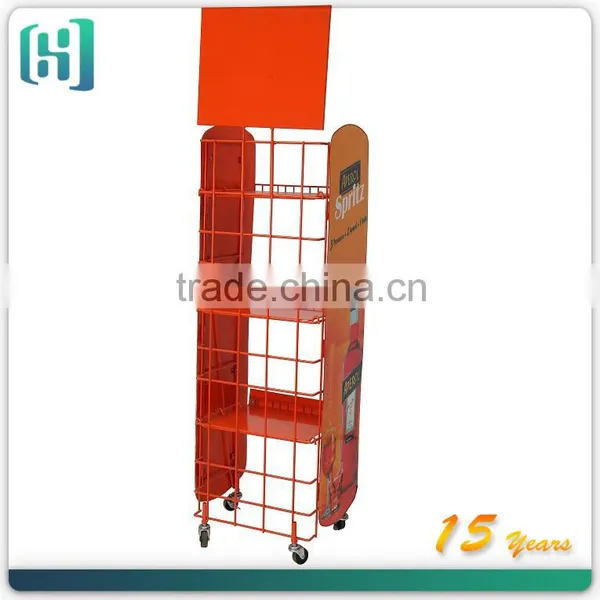 2013 Hot Sale 3 Layers Metal Used Wire Display Racks/ Wine Display Rack/bottle Display Rack photo-3