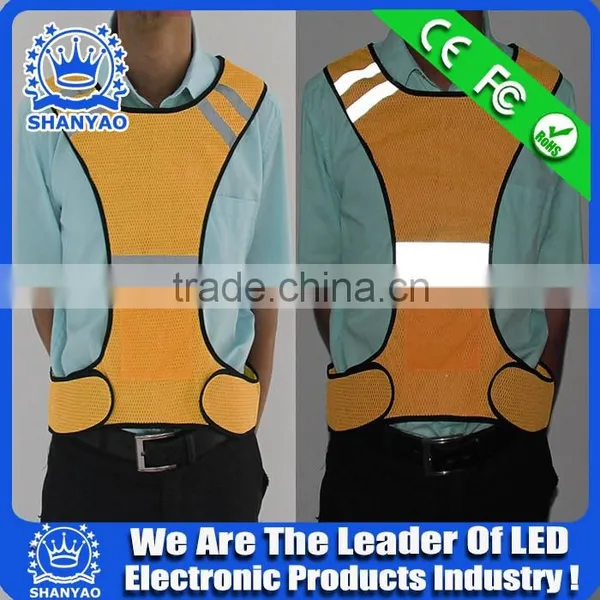 2016 Hot Selling LED Refletive Mesh Weskit For Road Safety At Night