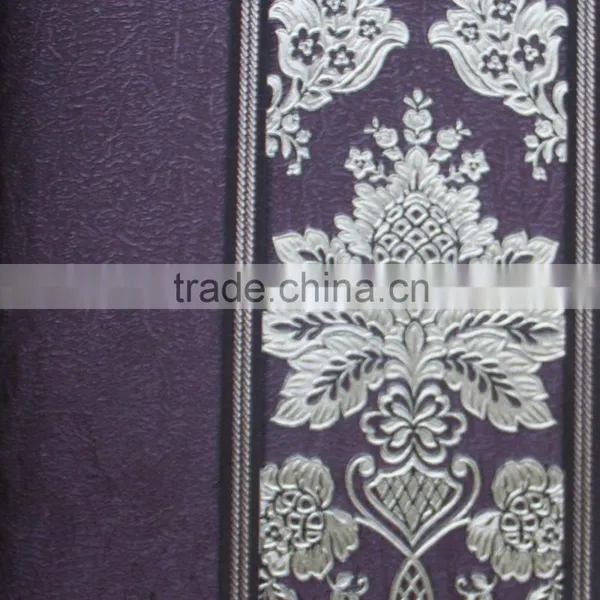 Korea PVC Wallpaper Striped and Floral Designer Wallpaper photo-5