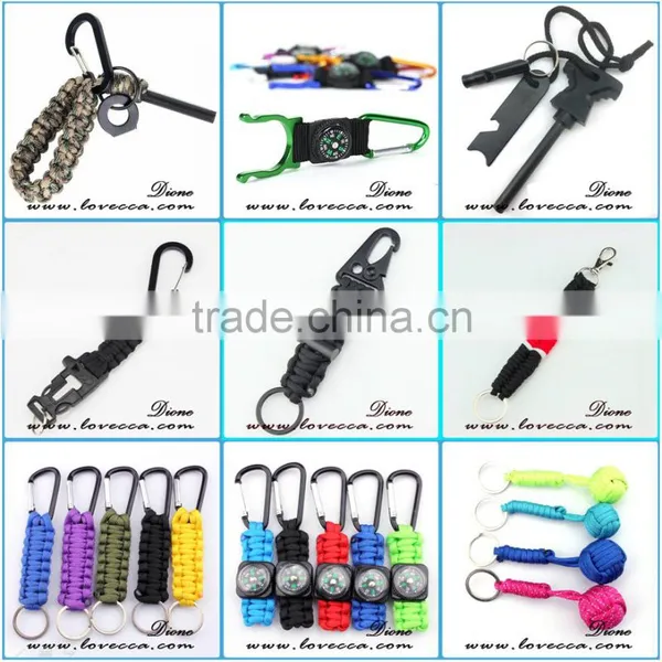 Top Quality Keychain Wholesale Outdoor Paracord Keychain Accessories With Buckle Options