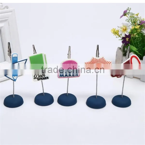 Soft Pvc Name Card Holder Promotion Business Card Memo Clip photo-2