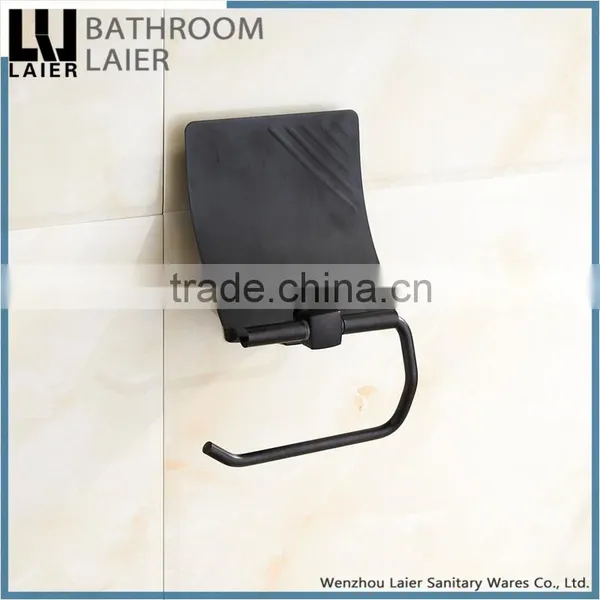 12133 Modern New Fashion American Style Black Bathroom Equipments Toilet Paper Holder photo-5