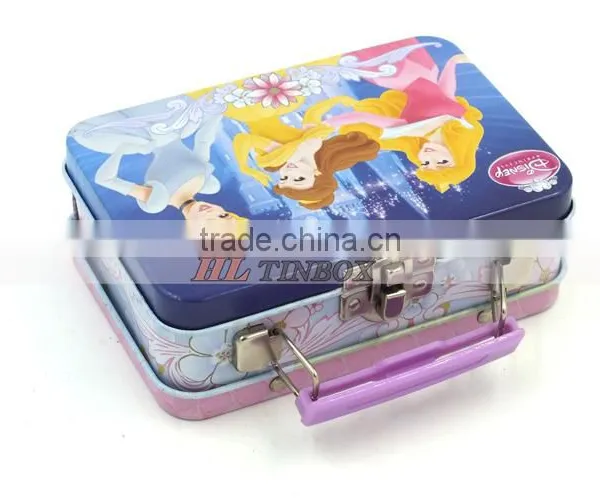Rectangular Kids Gift Tin Lunch Box With Handle and Lock photo-6