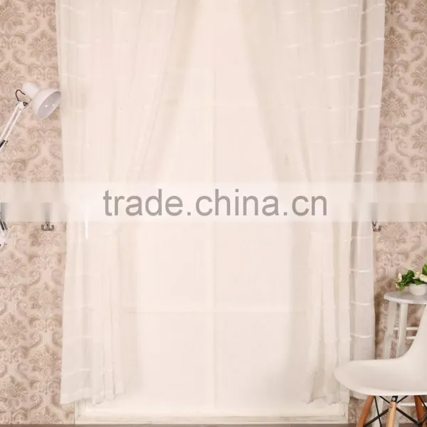 Clipped Sheer Polyester Voile Grommet Curtain Drapes