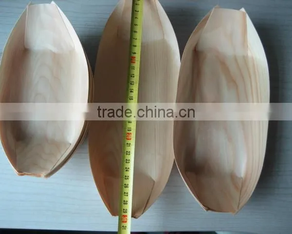 Disposable Natural Different Sizes Decorative Wooden Boats