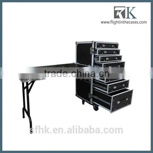 CUSTOM 4 DRAWERS WORK BOX HEAVY DUTY ATA ROAD CASE FLIGHT CASE photo-2