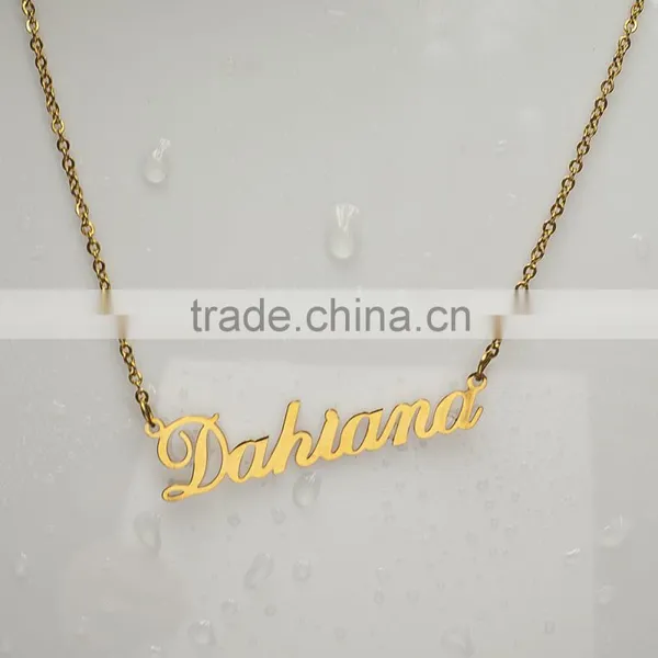 Hotselling Stainless Steel Laser Cut Floating Name Pendant Necklace photo-5