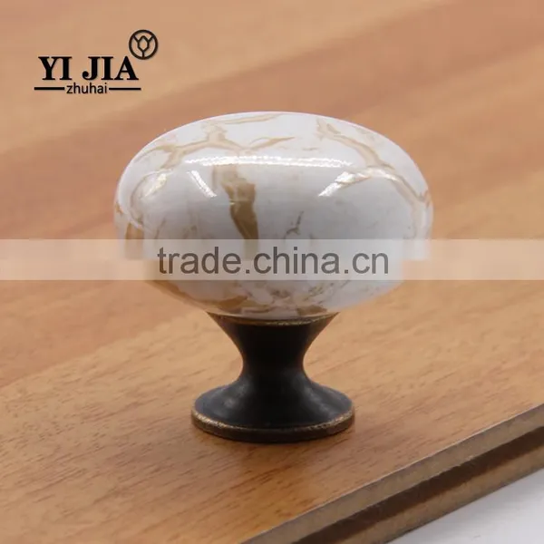 India Bronze Furniture Drawer Round Ceramic Knob photo-3
