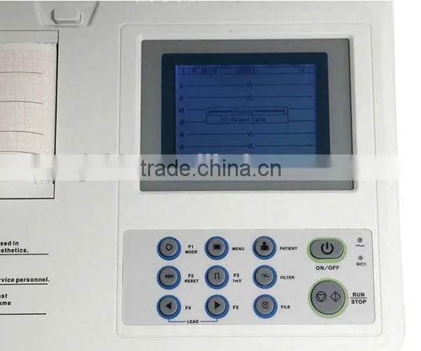 Beijing High Resolution Thermal Printing System 3.8 Inch LCD Three Channel Digital ECG Machine for Sale photo-3