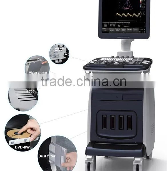 CE/ISO Professional Hospital Equipment Ultrasound Diagnostic Full Digital 4D Trolley Color Doppler Ultrasound Scanner photo-6