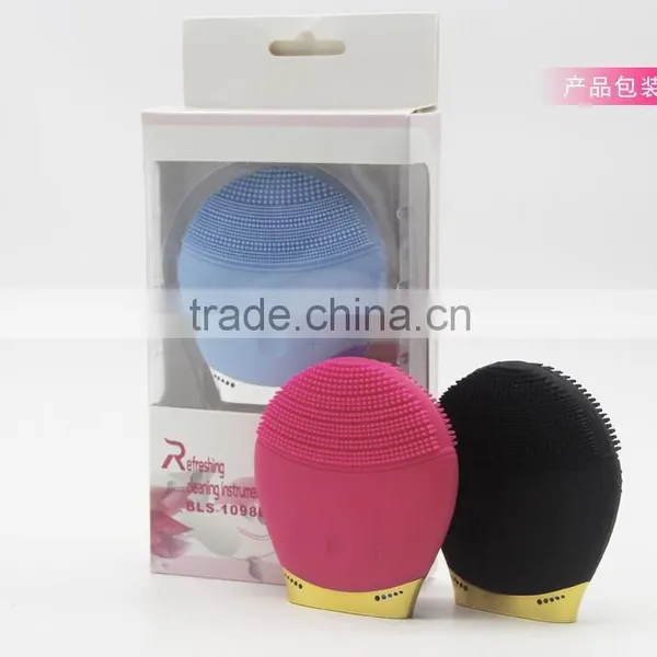 Mini Electric Facial Brush Cleaner Silicone Waterproof Ultrasonic Instrument Facial Skin Care Spa Massager Beauty Tool Device photo-2