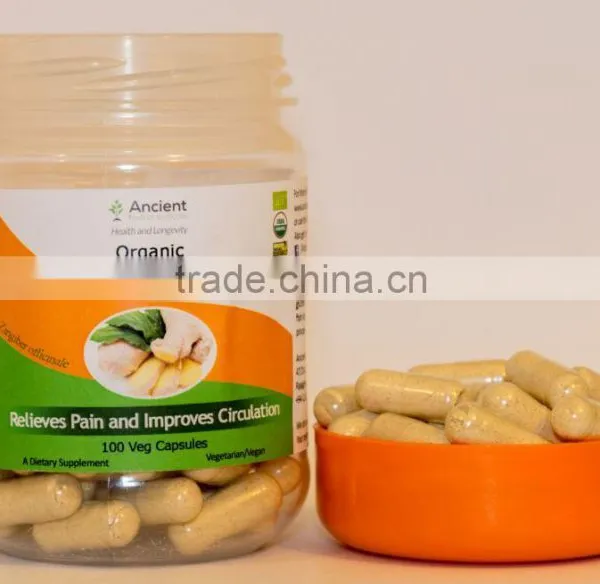 Organic Ginger Capsules - 600mg photo-2