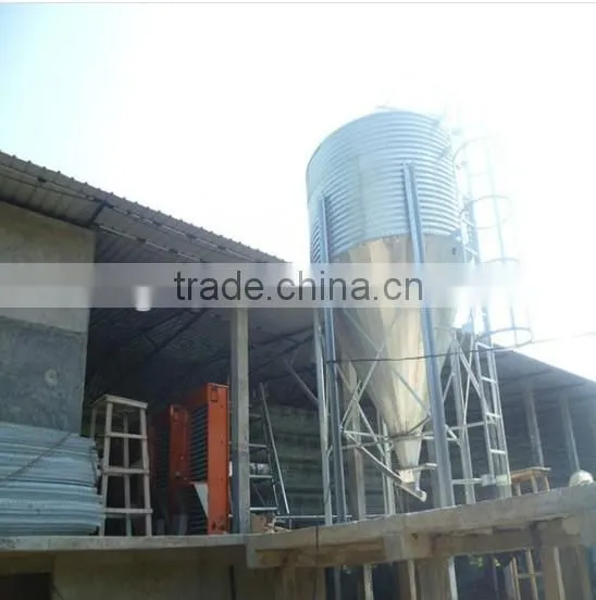 Flat and hopper bottom poultry feed silo