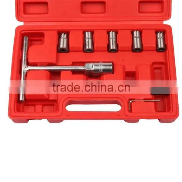 7PC Diesel Injector Seat Cutter Set Cleaner Carbon Remover Tools Kit photo-2