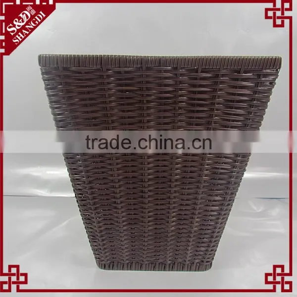 S&D Handmade Plastic Rattan Display Disposable Supermarket Fruit Basket photo-2