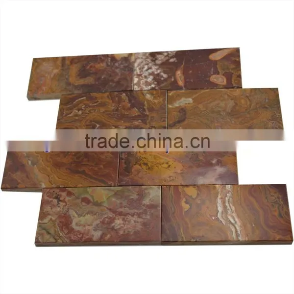 Free Sample for Most Popular BROWN GOLDEN ONYX MOSAIC TILES COLLECTIONS photo-6