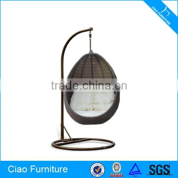Hot Sale Outdoor Garden Wicker Hanging Swing Chair / Rattan Hanging Chair photo-4