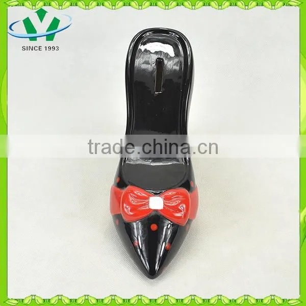 Wholeasale Ceramic High Heel Shoe Piggy Bank for Gift photo-4