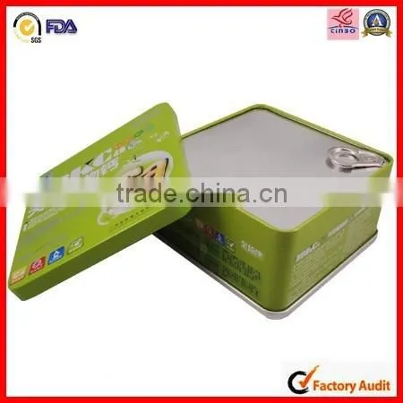 Delicate Small Square Cosmetics Plain Tin Case photo-2