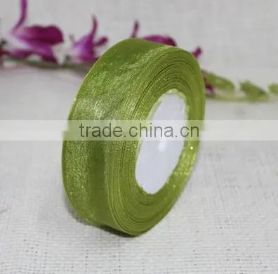 Hot Sale Plain Edge Snow Organza Christmas Ribbon Roll photo-5