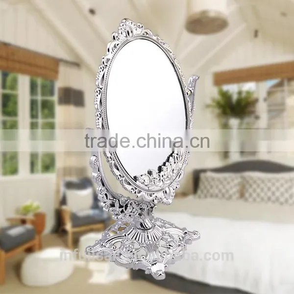 Plastic Table Mirror Free Standing Mirror Double Side Desk Mirror photo-2