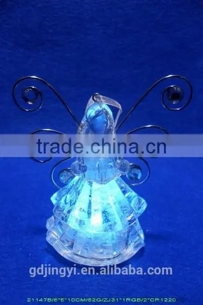 LED Lighted Butterfly Wings Acrylic Angel Xmas Decoration photo-2