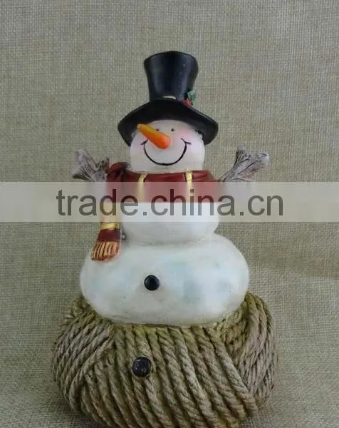 Wholesale Christmas Decorative Resin Snowman With Led Light photo-2