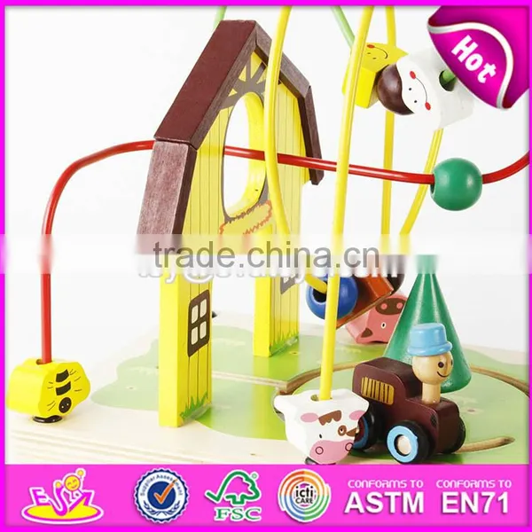 New Design Bead Maze Wooden Kids Roller Coaster Toy for Education W11B141-S photo-6