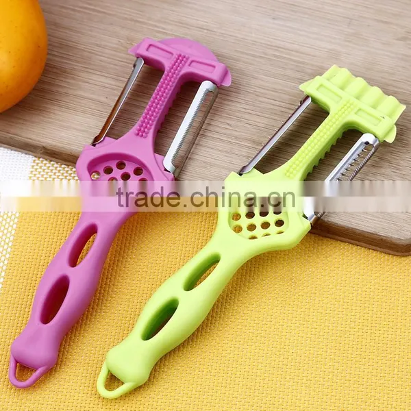 Factory Top Quality PP Material Handle Stainless Steel Blade Multifunctional New Style Peeler and Grater photo-3