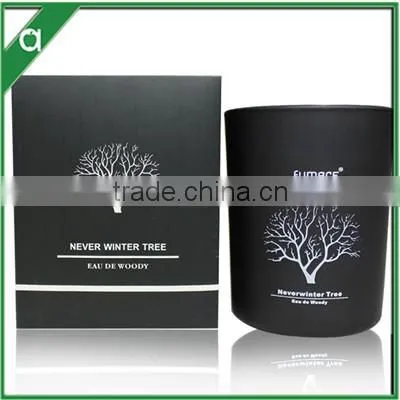 Apple Aroma Luxury Classic Black Soy Wax Scented Candle in Glass Jar photo-5