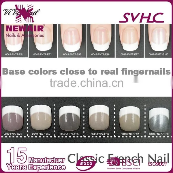 24pcs Set Lady Artificial False Nails Tips Color Edge Opposite French Fake Nail photo-5