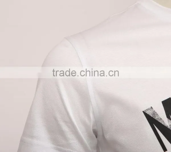 Mens Fashion Slim Design Cotton Plain Mens t Shirt photo-5