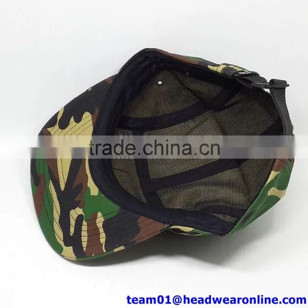 Custom Pattern Printed 5 Panel Hat With Leather Patch photo-6