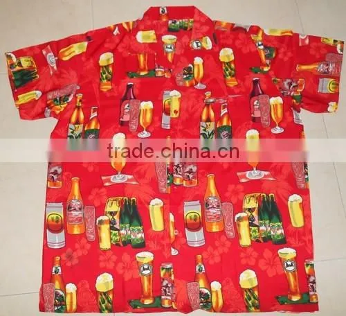 Beer Bottle Print Hawaiian Shirts photo-5