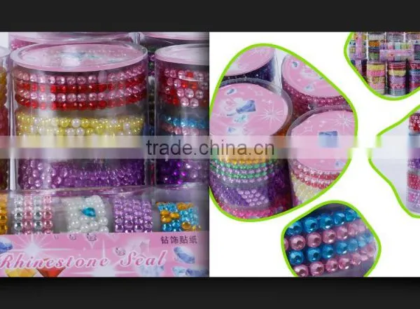 Gift Decorate Design Pearl Gem Sticker Sheet Rolls photo-3