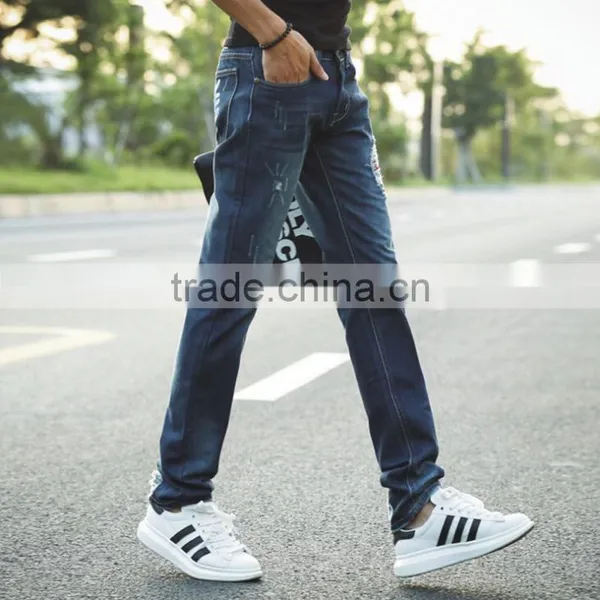 New Design Hole Jeans Men Distressed Ripped Pants photo-4