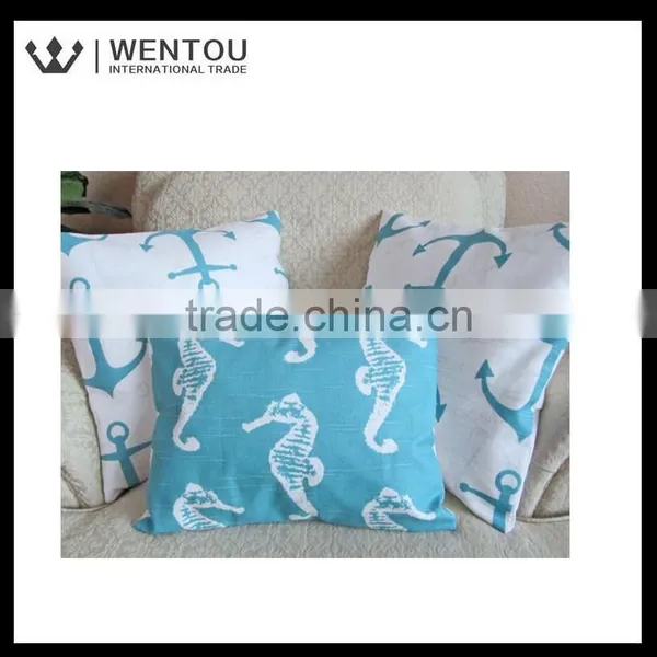 Wholesale Anchors Coastal Turquoise Pillow Cushion Cover photo-5