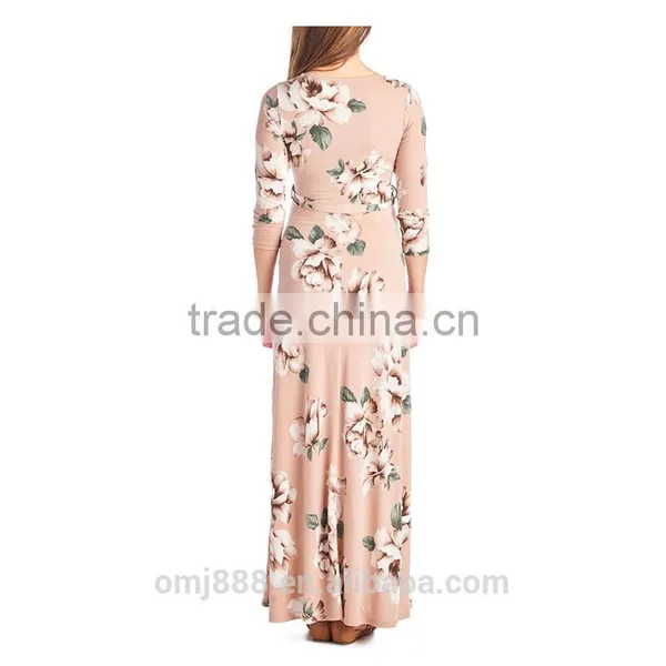 2017 OEM Hot Lady Sexy Floral Photo Maternity Nursing Wrap Dress photo-2