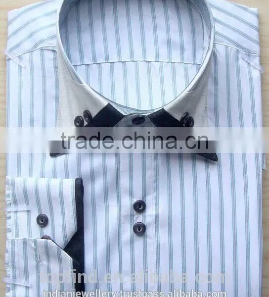 Latest Design Men's Long Sleeve Dress Shirt photo-5
