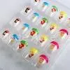 Disney Barbie Doll Fake Fingernails Fashionable Plastic Flower Art Nail
