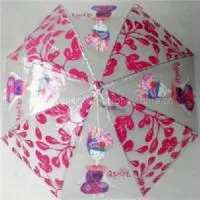 Clear PVC Plastic Straight Rain Umbrella